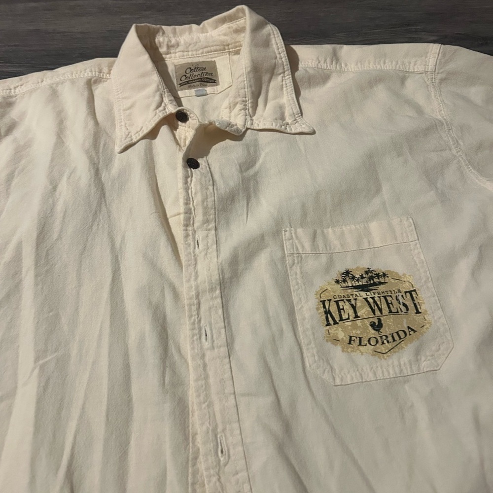 Men's Cream Shirt - Picture 3 of 8